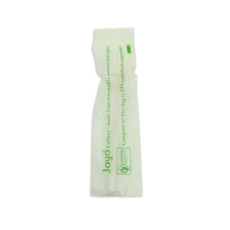 CPLA Compostable Heavy Weight 6.5 In. Fork - Individually Wrapped, 750PK